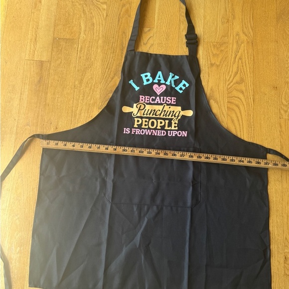 Black Apron with Colorful Text - Picture 3 of 4